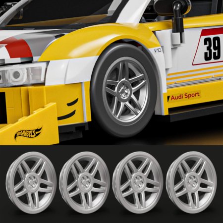 MATTEL BRICK SHOP HOT WHEELS 1:16 Elite Audi R8 LMS ehituskomplekt, JFT18 