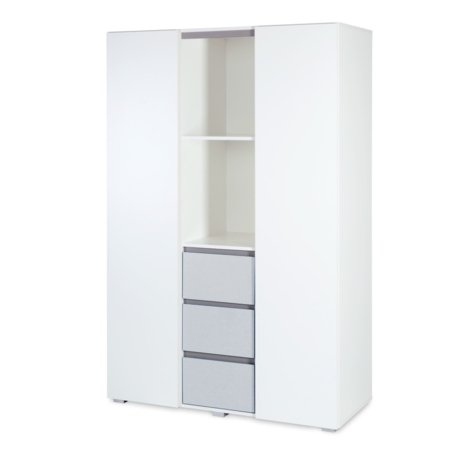 LITTLE SKY by KLUPŚ kolme uksega kapp DALIA, White/Grey 