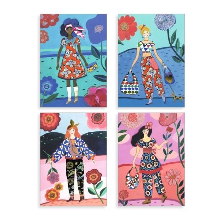 DJECO kollaaži loovuskomplekt Wax Trend, DJ09307 