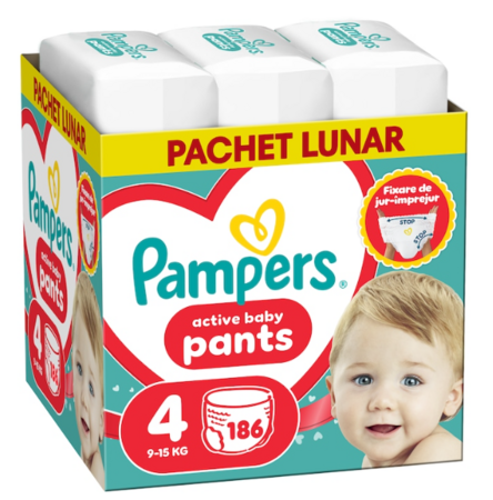 PAMPERS püksmähkmed Pants Monthly, 4 suurus, 9-15kg, 214 vnt., 80894758 