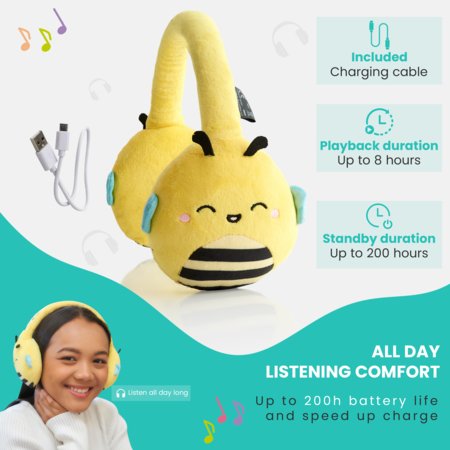 SQUISHMALLOWS pehmed Bluetooth-kõrvaklapid Sunny, HMSQM-BT-SUNNY 