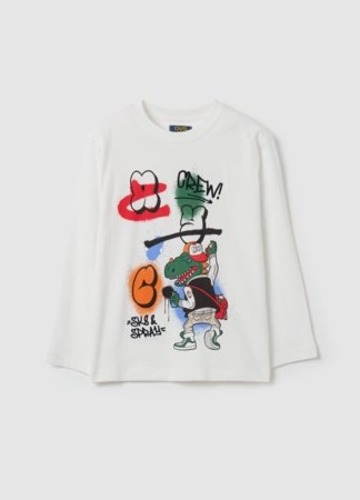 OVS pikkade varrukatega t-särk, valged, 140 cm, 002094949 