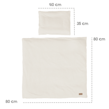 ROBA kaheosaline voodipesu komplekt beebivoodile SEASHELLS OYSTER, 80x80 cm, 35x40 cm, White, 314090G281 