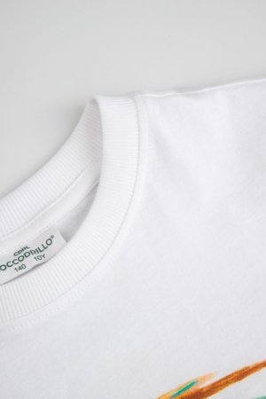 COCCODRILLO lühikeste varrukatega t-särk, valged, WC6143205VBB-001-164, 164 suurus 