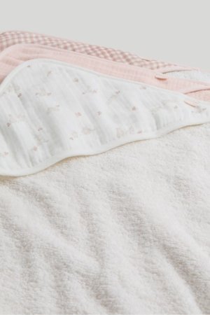 MOTHERCARE beebirätik, 3 tk., roosa, AU87701, 75x75 cm 