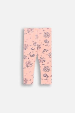 COCCODRILLO leggings FLOWERS GIRL NEWBORN, powder pink, ZC4122101FGN-033-086, 86 cm 