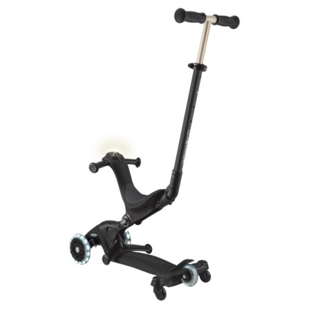 GLOBBER tõukeratas Go Up Deluxe Lights 360°, must, 699-320 