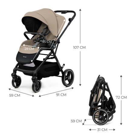 KINDERKRAFT sportkäru YOXI, sand beige, KSYOXI00BEG0000