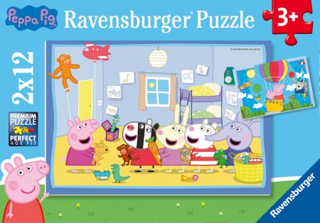 RAVENSBURGER pusled Peppa seiklus, 2x12tk, 5574 5574