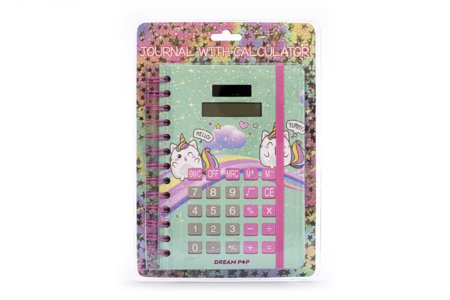 DREAM POP märkmik kalkulaatoriga, ükssarvikud, K30075-33014 