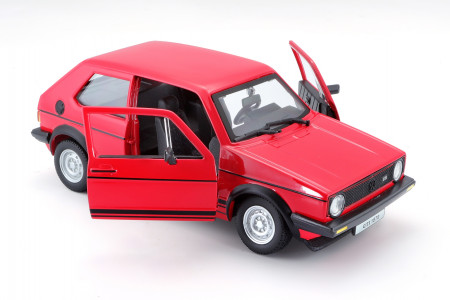 BBURAGO 1:24 auto mudel 1979 Volkswagen Golf MK1 GTI, 18-21089RD 18-21089