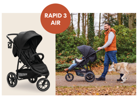 HAUCK käru RAPID 3 AIR, Black, 148594 