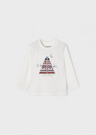 MAYORAL pikkade varrukatega t-särk 3D, kreemjas värv, 92 cm, 2007-55 2007-55 12