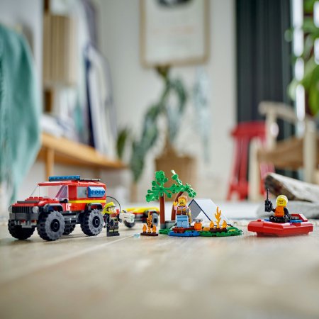 60412 LEGO® City 4x4 Tuletõrjeauto Koos Päästepaadiga 