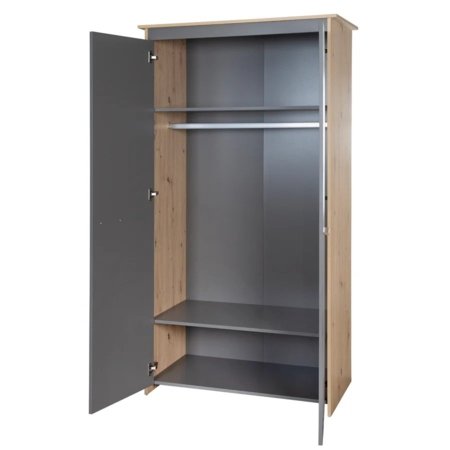 ROBA kaheukseline kapp ANNA, Anthracite/Natural, 1621865 