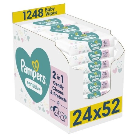 PAMPERS Niisked salvrätikud Sensitive, 24x52 tk, 81774133 