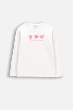 COCCODRILLO pikkade varrukatega t-särk, valged, cm 