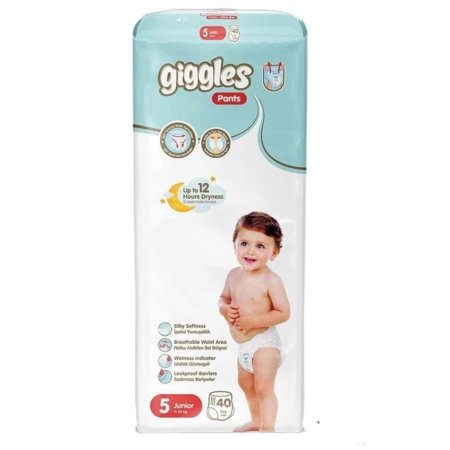 GIGGLES püksmähkmed Jumbo Junior, 5 suurus, 11-25 kg, 40 tk 