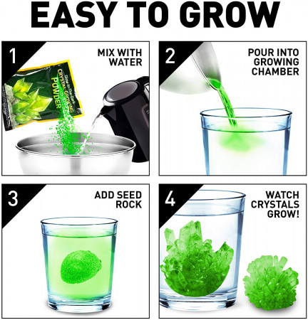 NATIONAL GEOGRAPHIC komplekt Carded Crystal Grow Glow in the Dark, NGCRYSTALGIDCRD NGCRYSTALGIDCRD