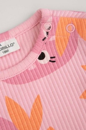 COCCODRILLO pikkade varrukatega bodi, roosa, suurus 