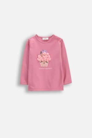 COCCODRILLO pikkade varrukatega t-särk, roosad, WC6143101HGN-007-068, 68 suurus 