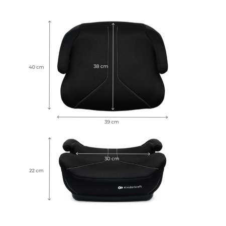 KINDERKRAFT istmekõrgendus I-BOOST 2, i-Size, must, KCIBOO02BLK0000 