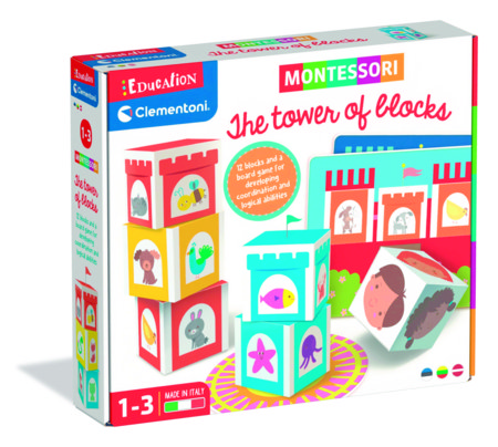 CLEMENTONI Montessori kuubikute torn, 50934 