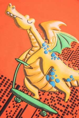 COCCODRILLO lühikeste varrukatega särk DRAGONS BOY KIDS, punane, WC5143202DBK-009-122, 122 cm 