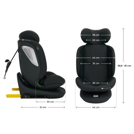 KINDERKRAFT turvatool I-GROW 2 PLUS, 40-150 cm., Black, KCIGRO02BLKPL00 