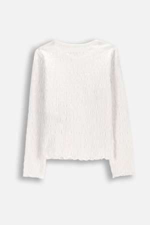 COCCODRILLO pikkade varrukatega t-särk, valged, suurus 