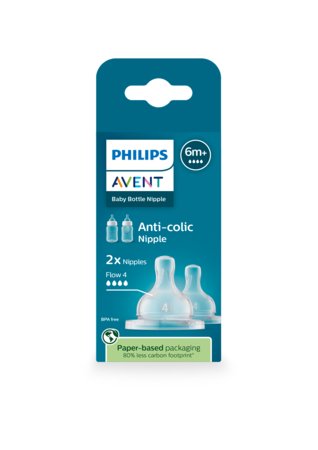 PHILIPS AVENT 8418 Toitmislutt Anti Colic, 6k+, 4 ava, kiire vooga, 2tk SCY764/02 1/340