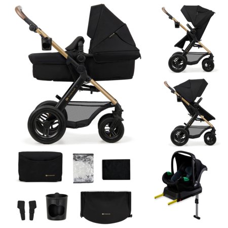 KINDERKRAFT universaalne jalutuskäru MOOV 2 4in1 AIR, pure black, KSMOOV02BLK4000 