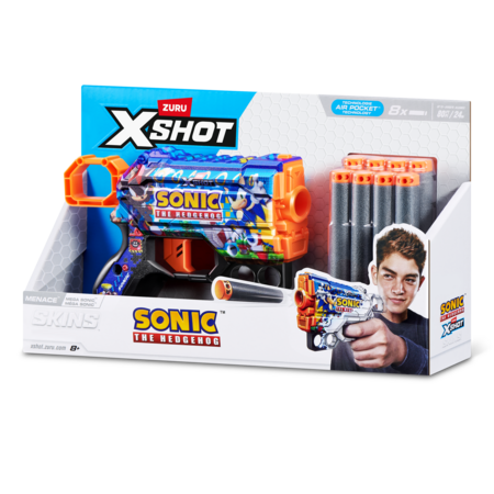 XSHOT mängupüstol Sonic The Hedgehog 8tk, assortii, 36679 