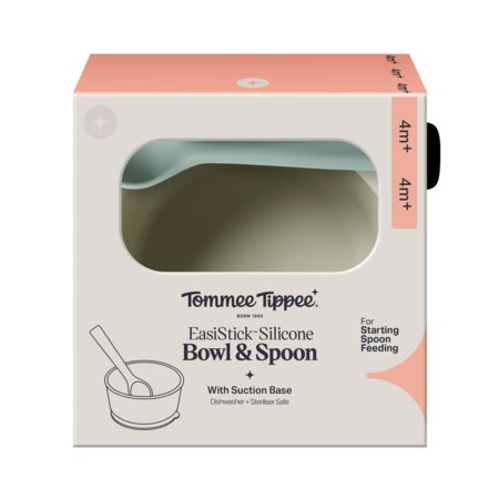 TOMMEE TIPPEE silikoonist kauss ja lusikas iminapaga, 448741 