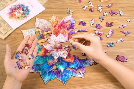 ROWOOD Puidust puzzle Müstiline mandala lill, TA001 