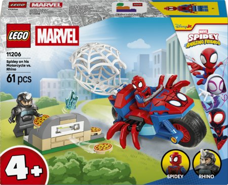 11206 LEGO® ǀ Marvel Spidey ja tema hämmastavad sõbrad Spidey oma mootorrattal vs. Rhino 