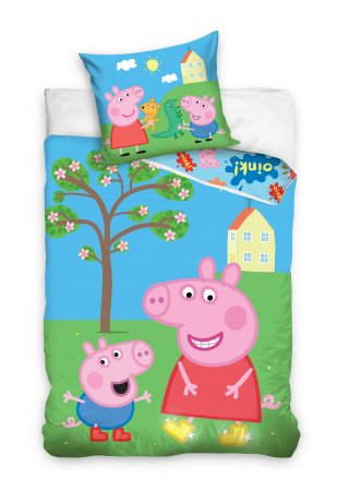 CARBOTEX voodipesukomplekt 2 osaline PEPPA PIG, 140x200cm/70x90cm, PP192021-PP PP192021-PP