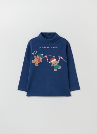 OVS BOY9-36M T-SHIRT L/S 2H 30-36 BLUE 001922118 