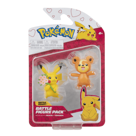 POKEMON Teddiursa ja Pikachu figuurid, 2 tk, PKW2488 