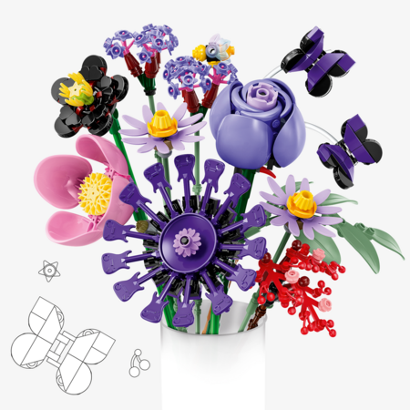 11507 LEGO® Botanicals ja LEGO® Editions: Olivia Rodrigo lillekimp 