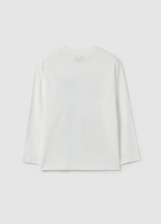 OVS pikkade varrukatega t-särk, valged, 140 cm, 002094949 