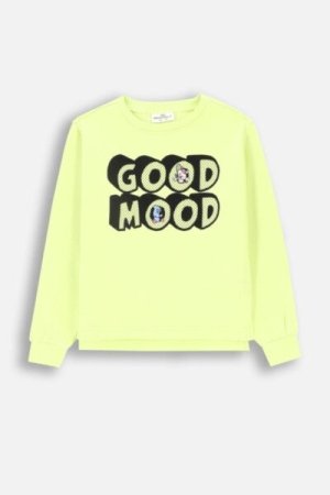 COCCODRILLO sweatshirt CARTOONS GIRL KIDS, roheline, ZC4132101CGK-011-122, 122 cm 