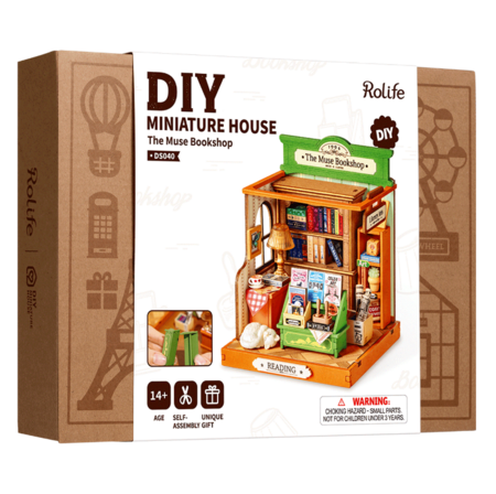 ROLIFE puidust konstruktor Raamatupood Mūza, DS040 