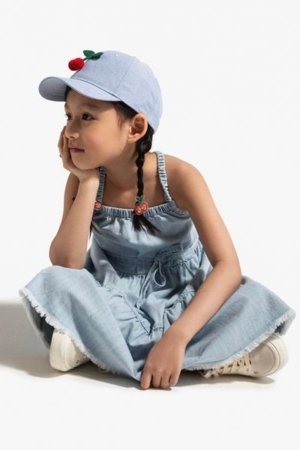 COCCODRILLO lühikeste varrukatega kleit HAPPY RETRO GIRL KIDS, sinine, WC5128302HGK-014-122, 122 cm 
