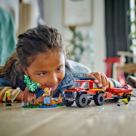60412 LEGO® City 4x4 Tuletõrjeauto Koos Päästepaadiga 