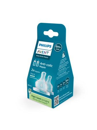 PHILIPS AVENT 8418 Toitmislutt Anti Colic, 6k+, 4 ava, kiire vooga, 2tk SCY764/02 1/340