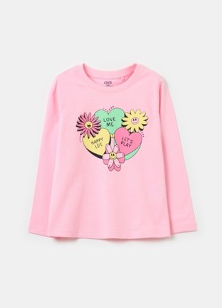 OVS pikkade varrukatega t-särk, roosa, 140 cm, 002073875 