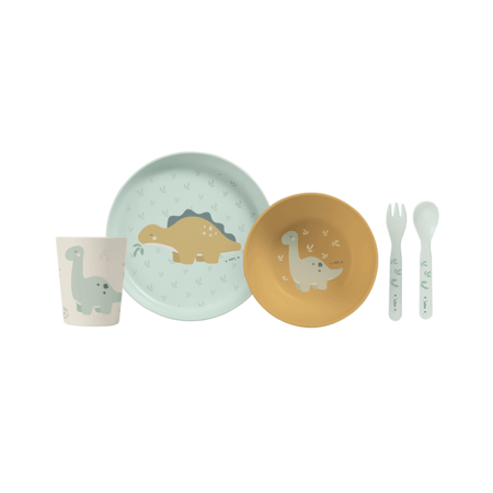 SARO nõude komplekt WILD DINOS, 5 tk., Mustard, 50621 