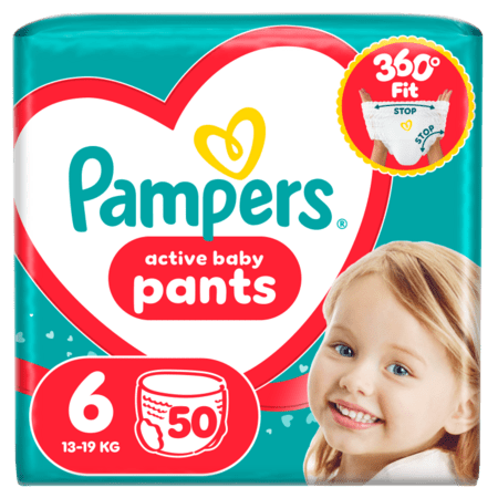 PAMPERS püksmähkmed Pants, 6 suurus, 13-19kg, 50 tk., 80894801 