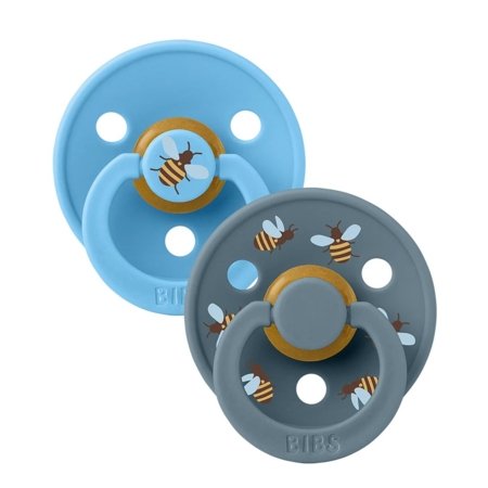 BIBS lutid STUDIO COLLECTION COLOUR ROUND, 0-6k, 2 tk, Bumblebee breeze mix 